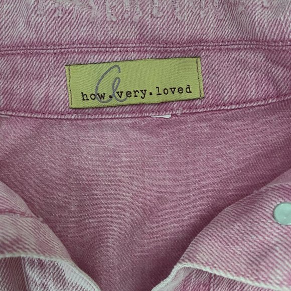 (m) Pink Denim Jacket- Lizard Thicket/HowVery.Loved- New with Tags. - Picture 5 of 6